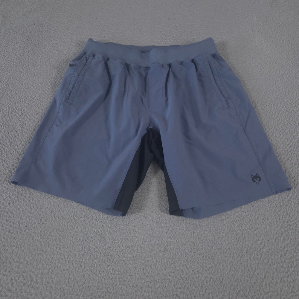 Greyson Shorts Mens 33 Fulton Workout Solid Performance Wolf Logo Zipper Pockets